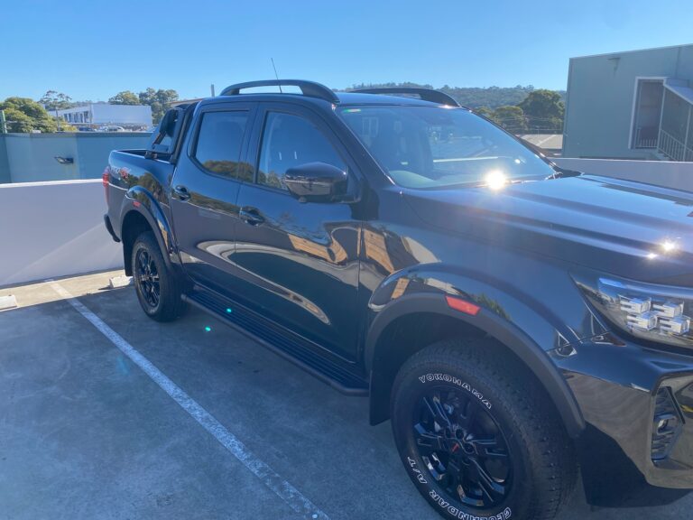 Ute with high reflection after the application of a Graphene coating