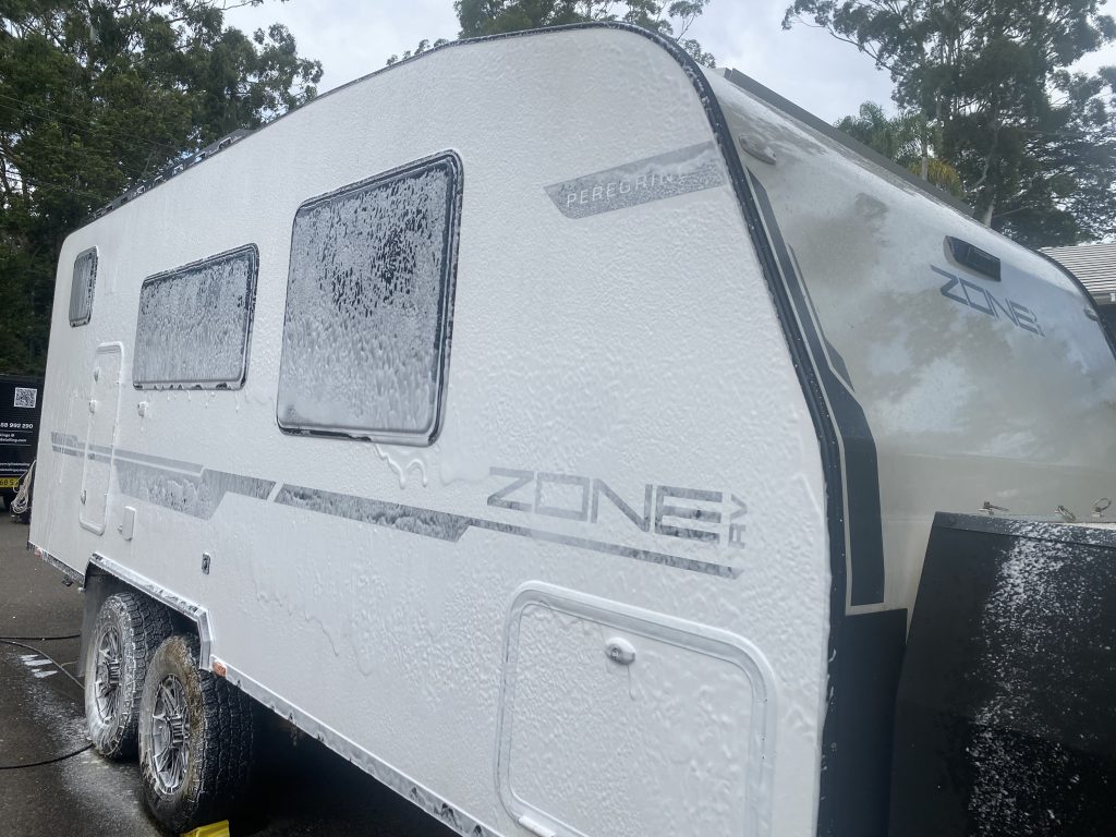 Snow foam caravan